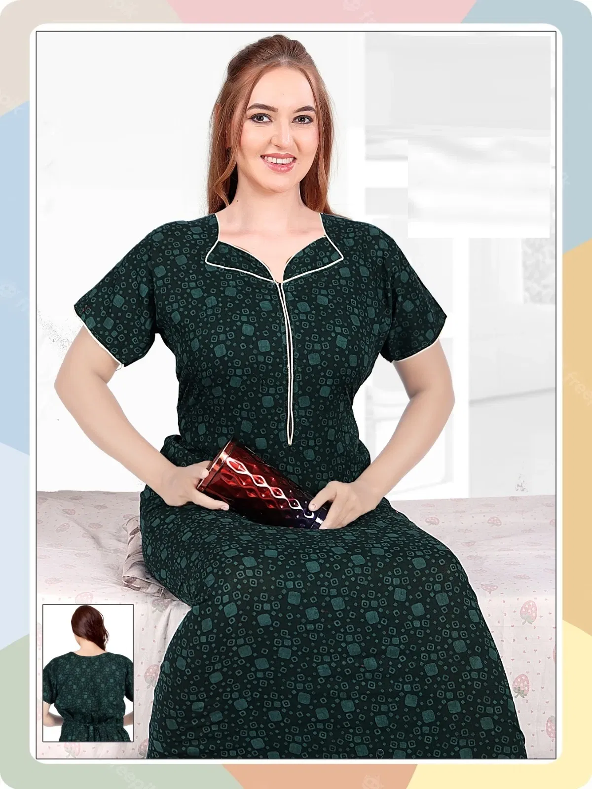 Cotton Nighty 133 Fancy Printed Nighty Free Size Readymade Collection